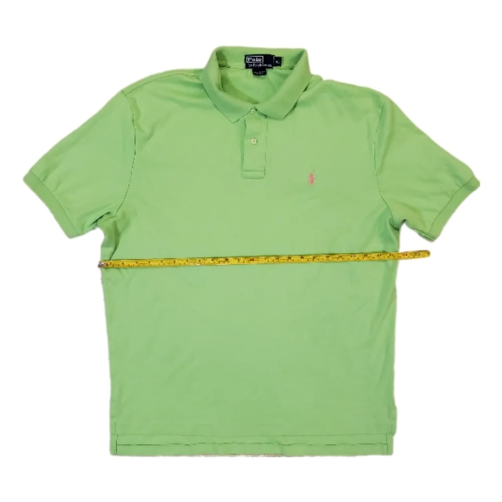 Ralph Lauren Polo Men's Lime Green‎ Short Sleeve Collared Soft Knit Shirt XL